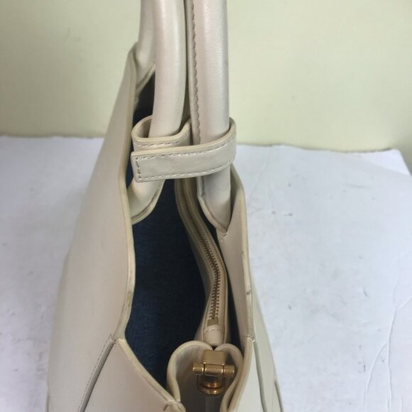 Aritzia Auxiliary Bega Leather Satchel Structured Bag Crossbody Shoulder Bag Tan - Picture 11 of 16